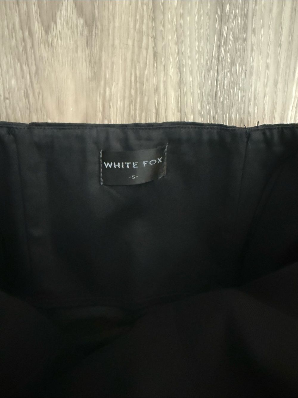 White Fox Black Corset Mini Dress Strapless Bodycon Slit Party Cocktail S - Picture 4 of 8